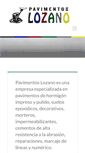 Mobile Screenshot of pavimentoslozano.com